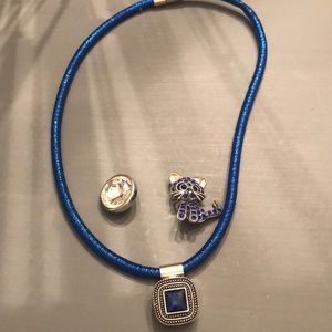 Snapituppittsburgh shiny short necklace w 3 snaps